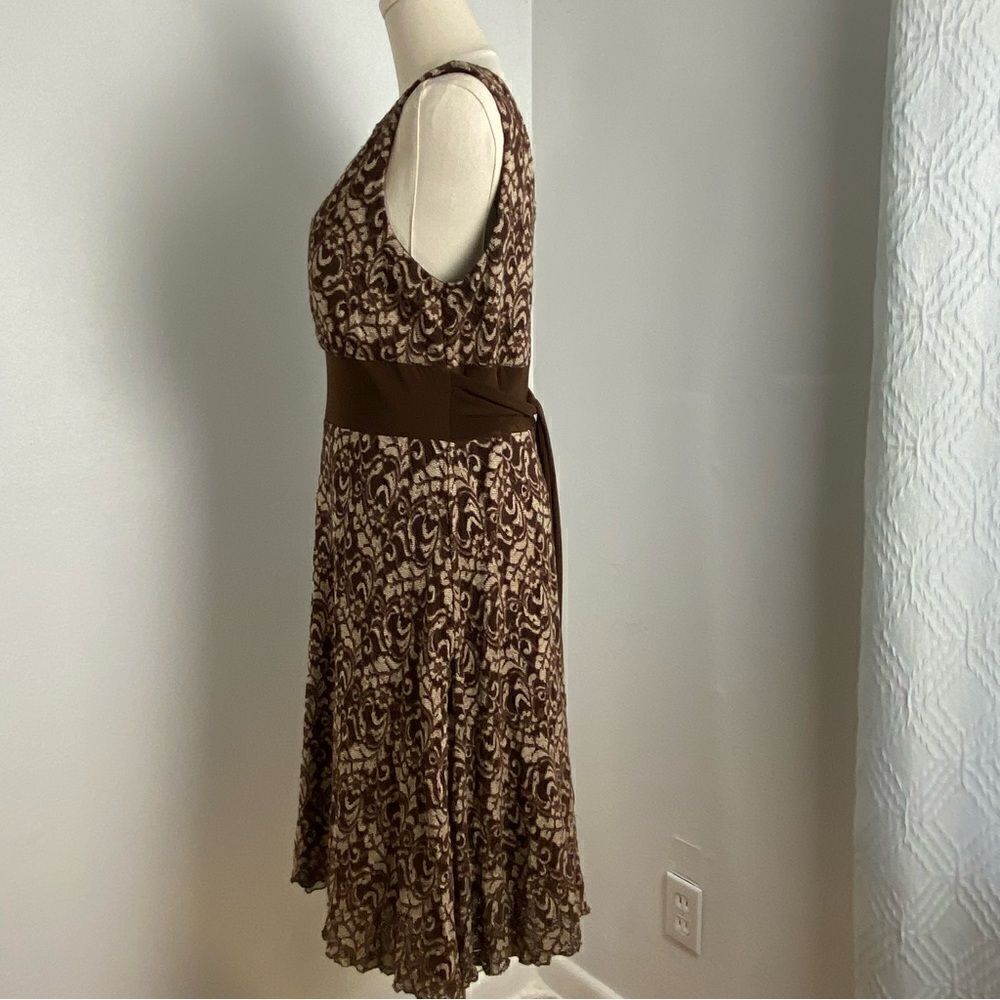 Vtg Studio Y Lace‎ Dress Brown Whimsigoth Romantic Grunge Sleeveless Women L - Picture 9 of 13